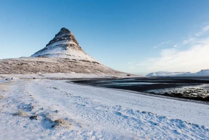Framed Print : Kirkjufell in winter season, Iceland Framed Print : Kirkjufell in winter season, Iceland