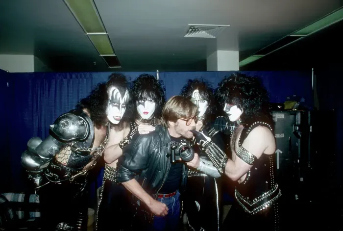 Framed Print : Kiss Backstage