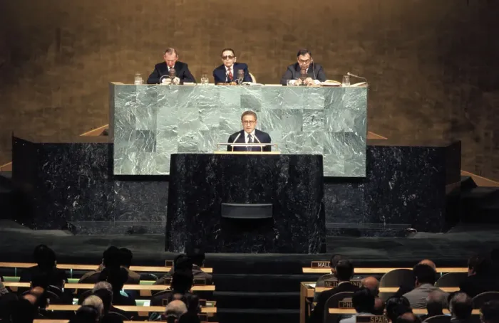 Framed Print : Kissinger Addressing the United Nations Framed Print : Kissinger Addressing the United Nations