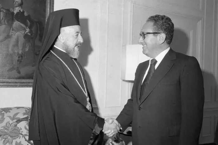 Framed Print : Kissinger Meets with Makarios Framed Print : Kissinger Meets with Makarios