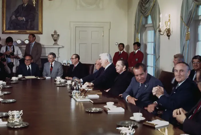Framed Print : Kissinger And Nixon At The White House Framed Print : Kissinger And Nixon At The White House