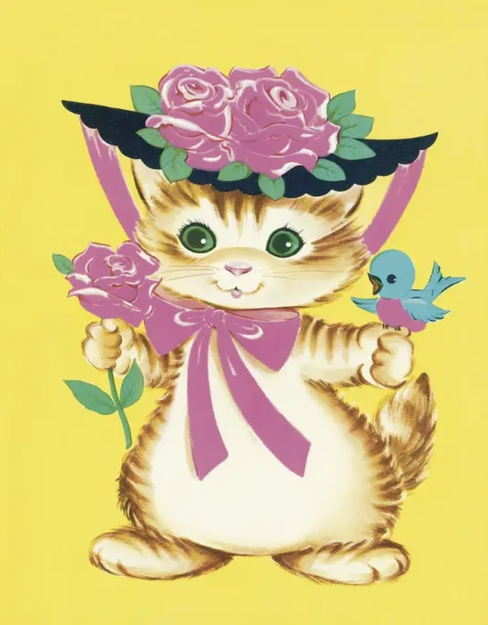 Framed Print : Kitten in hat