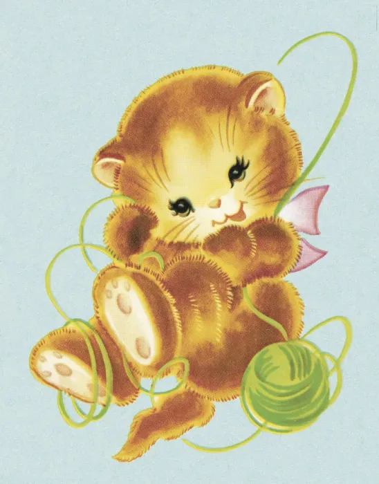 Framed Print : Kitten and Yarn Framed Print : Kitten and Yarn