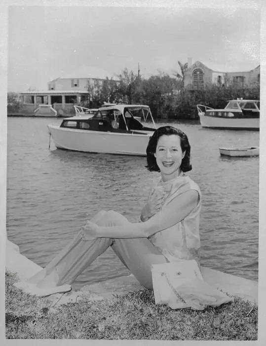 Framed Print : Kitty Carlisle Enjoying the Outdoors Framed Print : Kitty Carlisle Enjoying the Outdoors