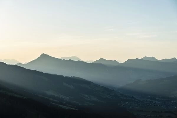 Kitzbuheler Horn Mountain at sunrise, Alps, Brixen, Tyrol, Austria