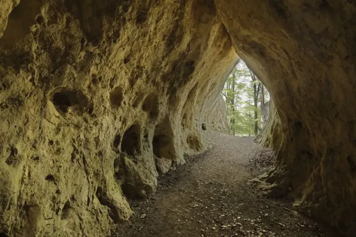Framed Print : Klauskirche cave, Betzenstein, Little Switzerland, Upper Franconia, Franconia, Bavaria, Germany, Europe