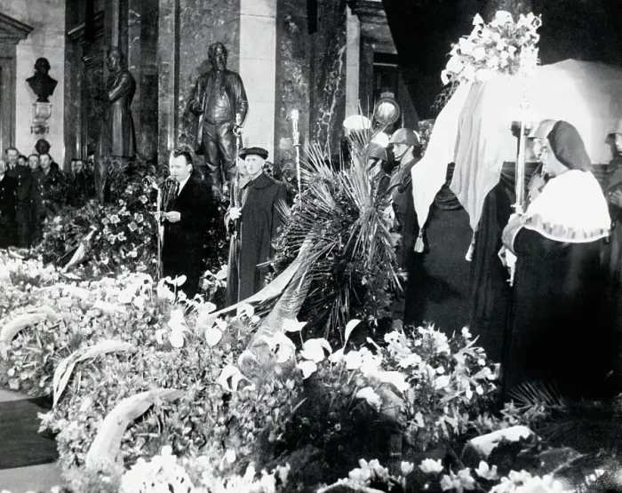 Framed Print : Klement Gottwald at Jan Masaryk Funeral Framed Print : Klement Gottwald at Jan Masaryk Funeral