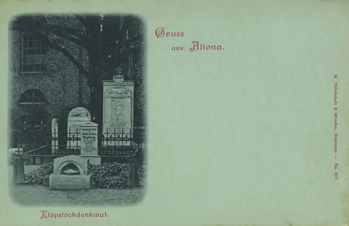 Framed Print : Klopstock Monument in Altona, Hamburg, Germany, postcard with text, view around ca 1910, historical, digital reproduction of a historical postcard, public domain, from that time, exact date unknown Framed Print : Klopstock Monument in Altona, Hamburg, Germany, postcard with text, view around ca 1910, historical, digital reproduction of a historical postcard, public domain, from that time, exact date unknown