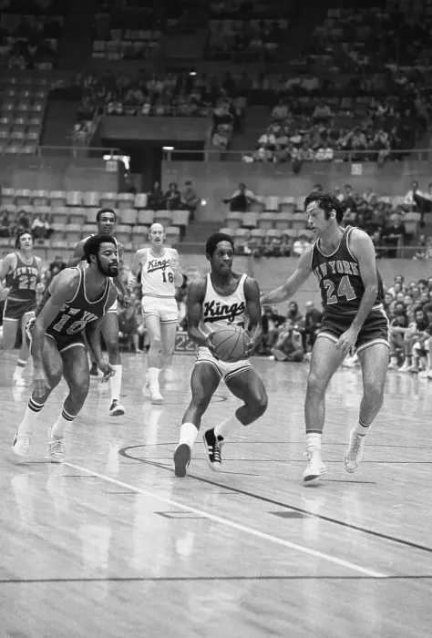 Framed Print : Knicks and Kings Team Players in Action Framed Print : Knicks and Kings Team Players in Action
