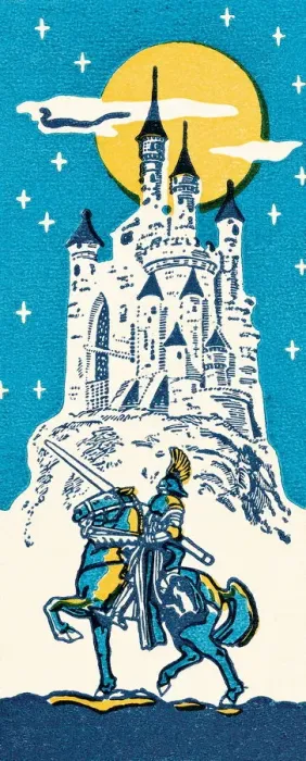 Framed Print : Knight going to a castle Framed Print : Knight going to a castle