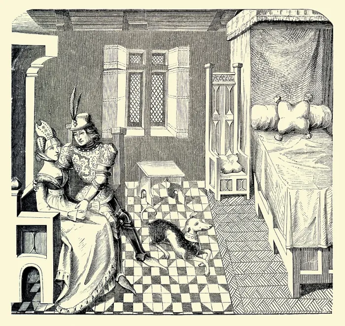 Framed Print : The Knight and His Lady Framed Print : The Knight and His Lady