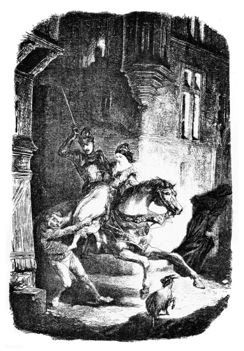Framed Print : Knight of Notre Dame engraving 1888 Framed Print : Knight of Notre Dame engraving 1888