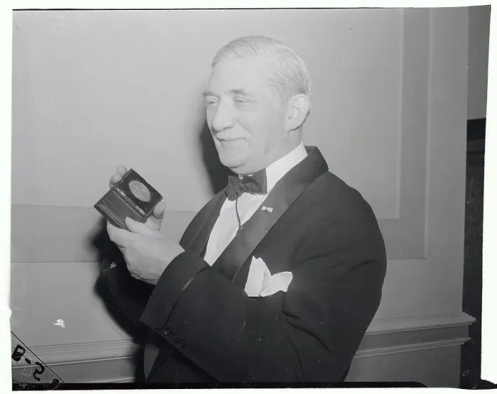 Framed Print : Knudsen Receiving Franklin Institute Medal Framed Print : Knudsen Receiving Franklin Institute Medal