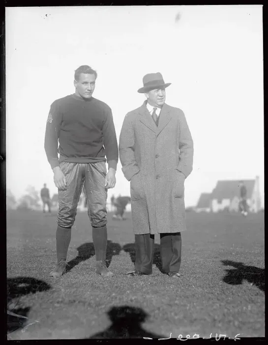 Framed Print : Knute Rockne During Football Practice