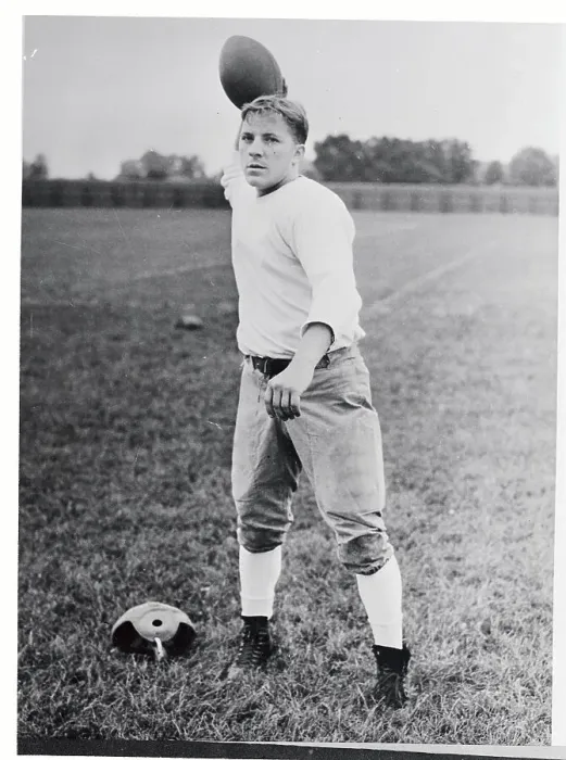Framed Print : Knute Rockne in Football Throwing Position Framed Print : Knute Rockne in Football Throwing Position