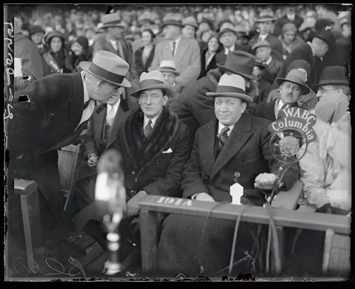 Framed Print : Knute Rockne and James Walker at Game Framed Print : Knute Rockne and James Walker at Game