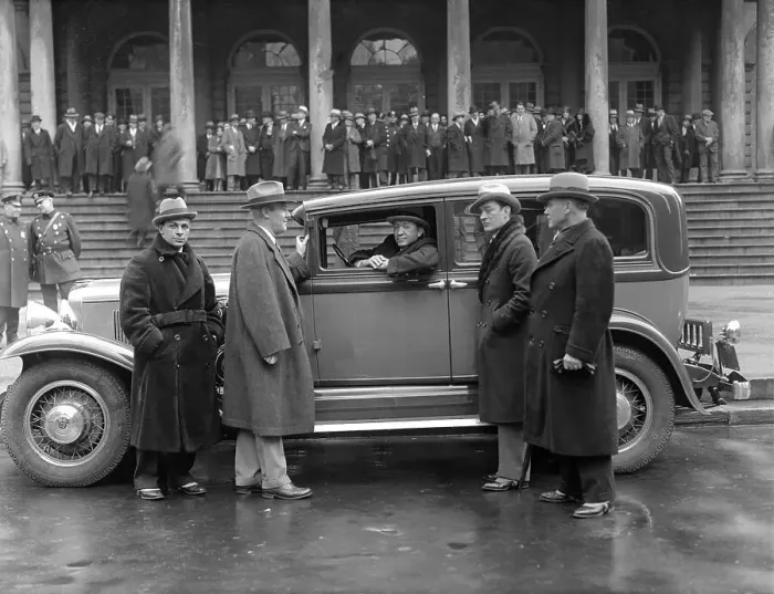 Framed Print : Knute Rockne Presenting Automobile Framed Print : Knute Rockne Presenting Automobile
