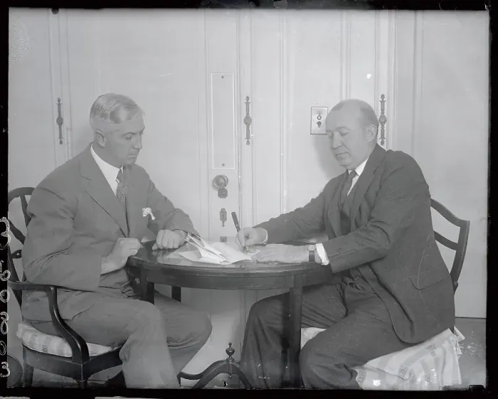 Framed Print : Knute Rockne Signing Contract Framed Print : Knute Rockne Signing Contract