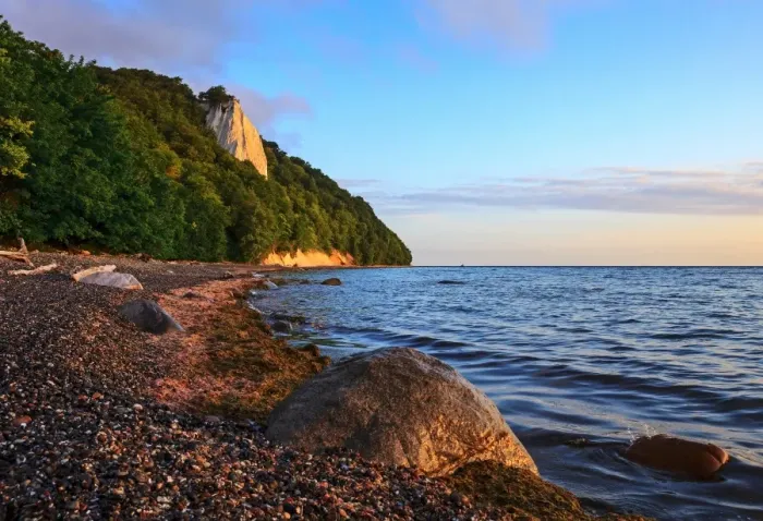 Framed Print : Koenigsstuhl chalk cliff, Sassnitz, Rugen, Mecklenburg-Western Pomerania, Germany
