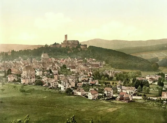 Framed Print : Koenigstein im Taunus, Hesse, Germany, Historic, digitally restored reproduction of a photochromic print from the 1890s Framed Print : Koenigstein im Taunus, Hesse, Germany, Historic, digitally restored reproduction of a photochromic print from the 1890s