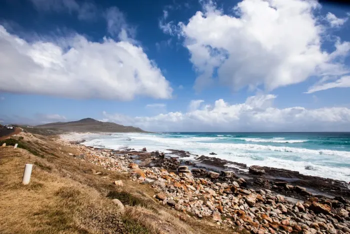 Framed Print : Kommetjie (Afrikaans for small basin, approximately pronounced cawma-key) is a small town near Cape Town, in the Western Cape province of South Africa. It lies about halfway down the west coast of t