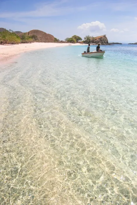 Framed Print : Komodo Island beach boat Framed Print : Komodo Island beach boat