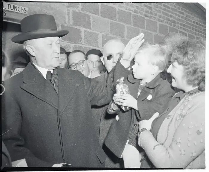 Framed Print : Konrad Adenauer Caressing a Boy's Head Framed Print : Konrad Adenauer Caressing a Boy's Head