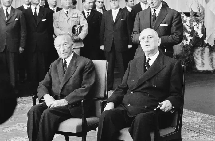 Framed Print : Konrad Adenauer and Charles de Gaulle Framed Print : Konrad Adenauer and Charles de Gaulle