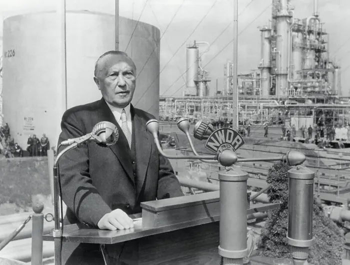 Framed Print : Konrad Adenauer Giving a Speech Framed Print : Konrad Adenauer Giving a Speech