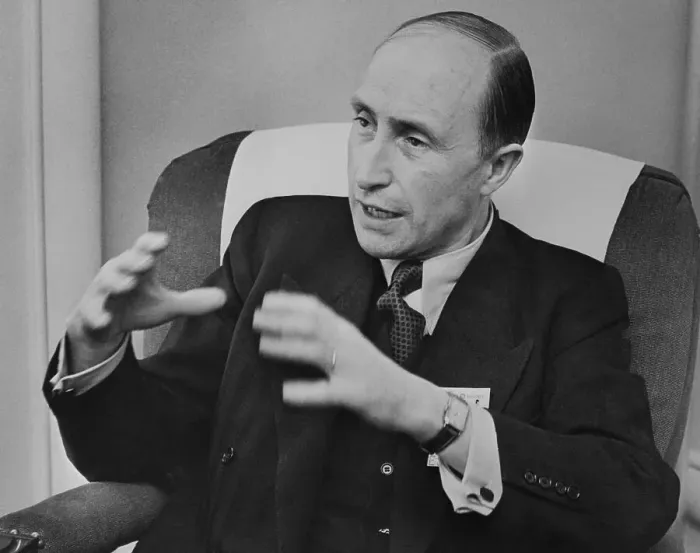 Framed Print : Konrad Adenauer, Jr. Gesturing Framed Print : Konrad Adenauer, Jr. Gesturing