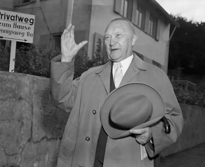 Framed Print : Konrad Adenauer Leaving Home Framed Print : Konrad Adenauer Leaving Home
