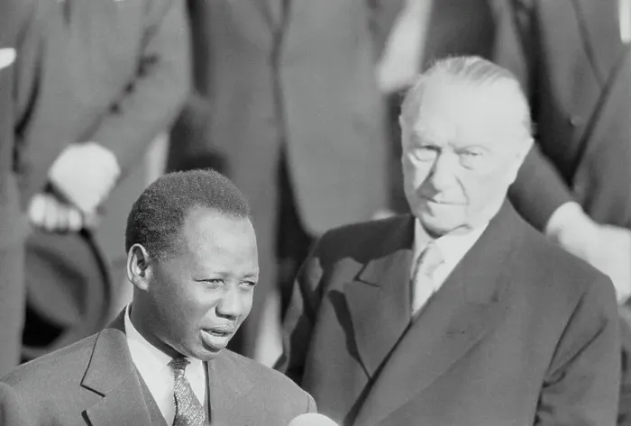 Framed Print : Konrad Adenauer with Mamadou Dia Framed Print : Konrad Adenauer with Mamadou Dia