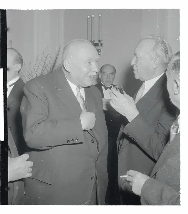 Framed Print : Konrad Adenauer Speaking with Walter Freitag Framed Print : Konrad Adenauer Speaking with Walter Freitag