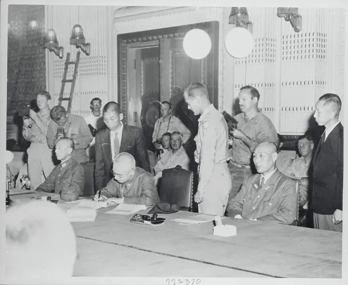 Framed Print : Korean Governor Signing Peace Treaty Framed Print : Korean Governor Signing Peace Treaty