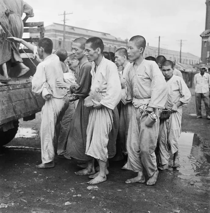 Framed Print : Korean Prisoners