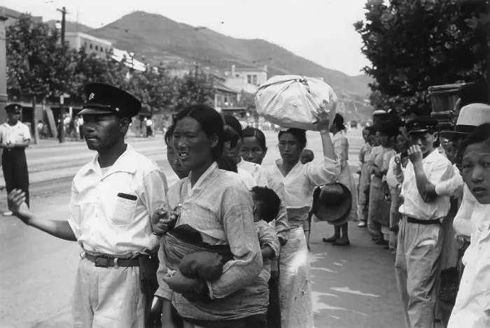 Framed Print : Korean Refugees