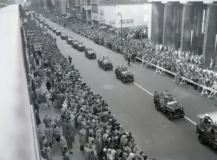 Framed Print : Korean War Veterans in Parade Framed Print : Korean War Veterans in Parade