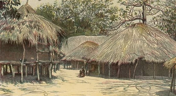 Kota-Kota. circa 1900: A village in Kota-Kota, Nyasaland, now the republic of Malawi