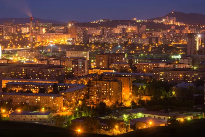 Framed Print : Krasnoyarsk by night Framed Print : Krasnoyarsk by night