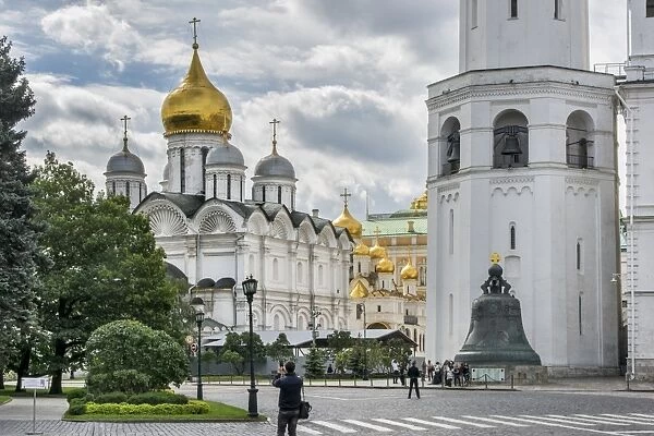 Kremlin, Tsar Bell and the Archangels Cathedral in Moscow, Russia