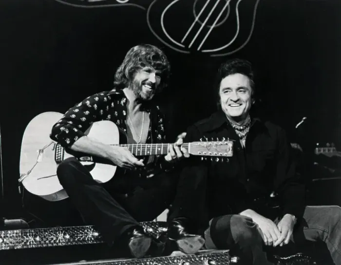 Framed Print : Kris Kristofferson and Johnny Cash Framed Print : Kris Kristofferson and Johnny Cash