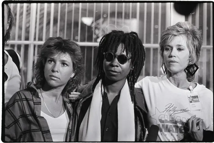 Framed Print : Kristy McNichol, Whoopi Goldberg and Jane Fonda Framed Print : Kristy McNichol, Whoopi Goldberg and Jane Fonda