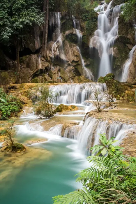 Framed Print : Kuang Si Falls, Upper Section Framed Print : Kuang Si Falls, Upper Section
