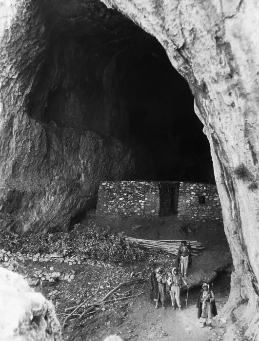 Framed Print : Kurdish Rebels at Entrance to Cave Framed Print : Kurdish Rebels at Entrance to Cave