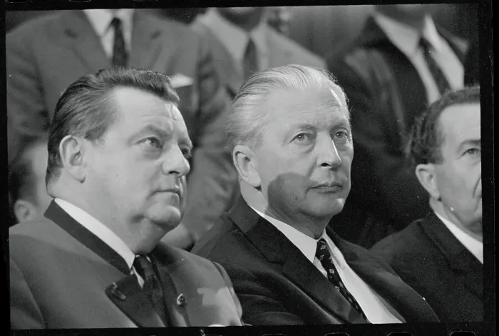 Framed Print : Kurt George Kiesinger in Audience with Franz Josef Straus Framed Print : Kurt George Kiesinger in Audience with Franz Josef Straus