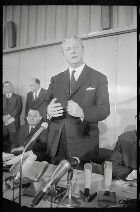 Framed Print : Kurt George Kiesinger Speaking to Audience Framed Print : Kurt George Kiesinger Speaking to Audience
