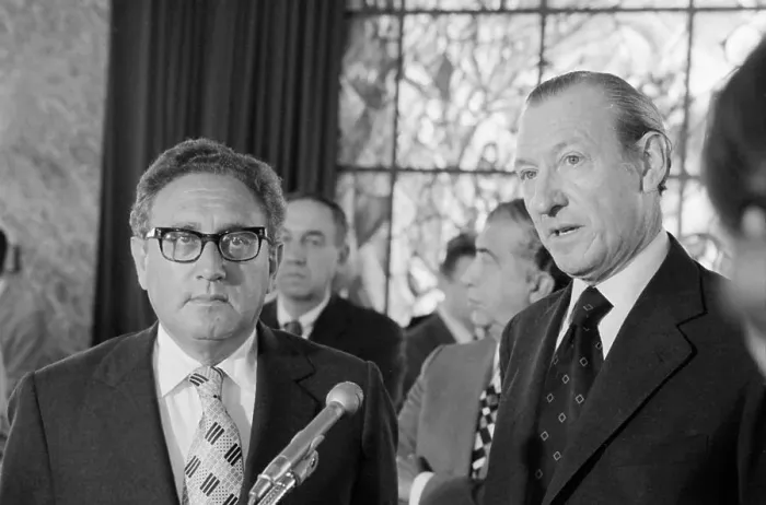 Framed Print : Kurt Waldheim and Henry Kissinger Framed Print : Kurt Waldheim and Henry Kissinger
