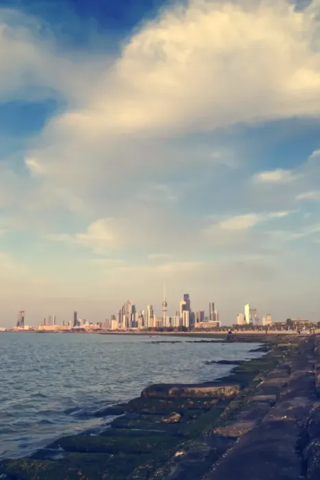 Framed Print : Kuwait City skyline and water Framed Print : Kuwait City skyline and water