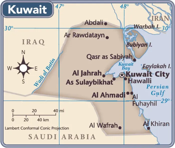  : Kuwait country map