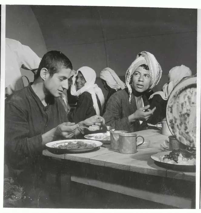 Framed Print : Kuwaiti Students Eating in Canteen Framed Print : Kuwaiti Students Eating in Canteen
